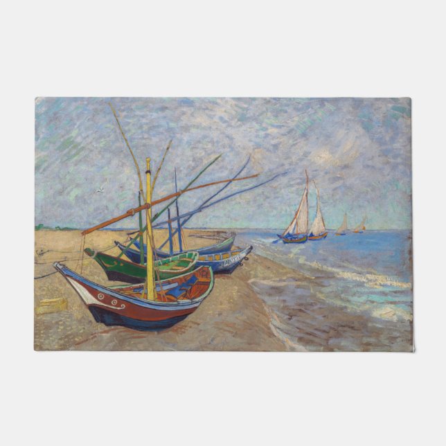 Felpudo Vincent van Gogh - Pescadores en la playa (Anverso)