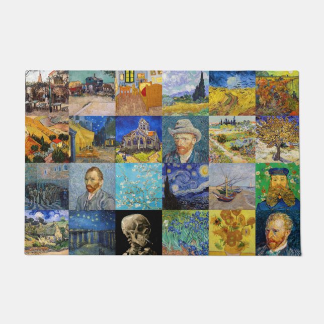 Felpudo Vincent van Gogh - Piquetas maestras del mosaico (Anverso)