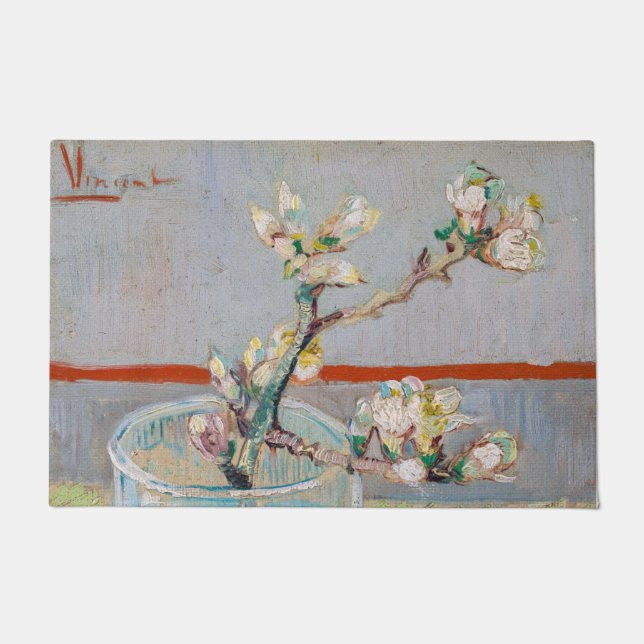 Felpudo Vincent van Gogh - Rama de almendras en un vaso (Anverso)