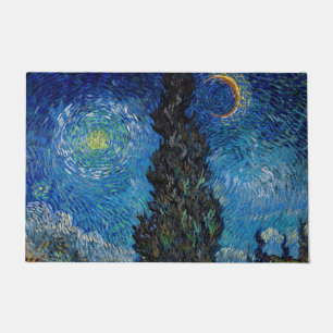 Felpudo Vincent van Gogh - Road with Cypress and Star
