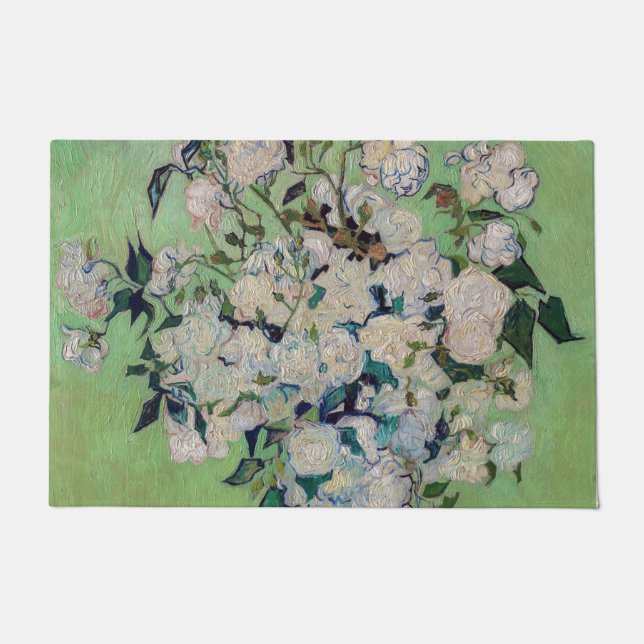 Felpudo Vincent van Gogh - Rosas (Anverso)