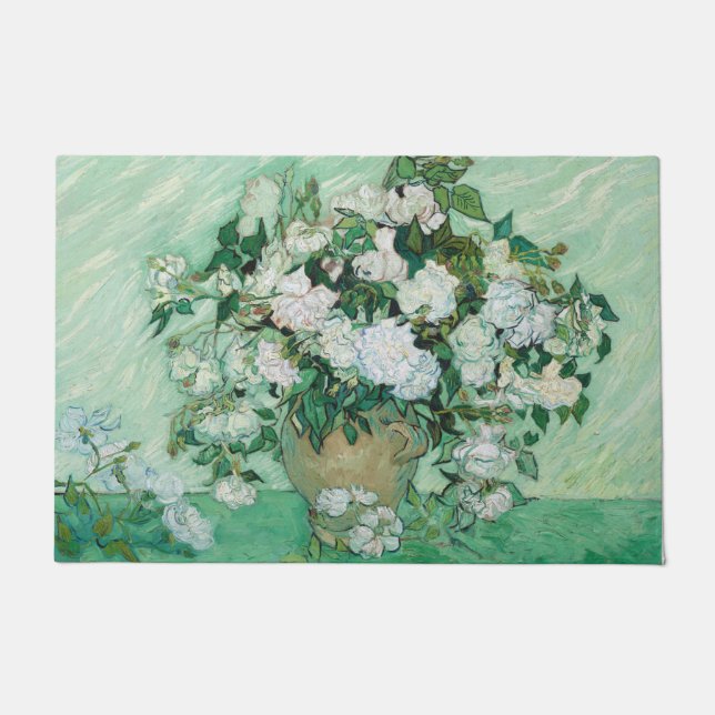 Felpudo Vincent van Gogh - Rosas (Anverso)