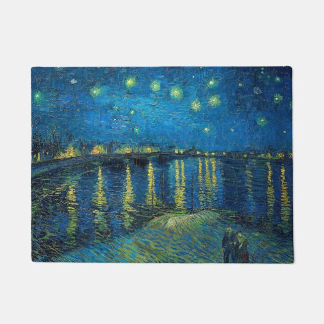 Felpudo Vincent Van Gogh Starry Night Over the Rhone (Anverso)