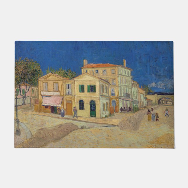 Felpudo Vincent van Gogh - The Yellow House / The Street (Anverso)