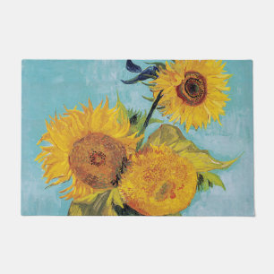 Felpudo Vincent Van Gogh - Tres girasoles en una caja