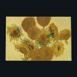 Felpudo Vincent van Gogh - Vase con quince girasoles<br><div class="desc">Vase con quince girasoles / Vase avec quinze tournesols - Vincent Van Gogh,  agosto de 1888 - Sunflowers 1888 versión para la boca (F454)</div>