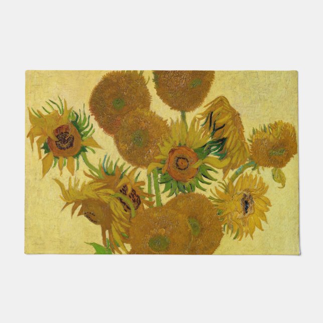 Felpudo Vincent van Gogh - Vase con quince girasoles (Anverso)