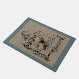 Felpudo Vintage Billy Goat Country Farm y Mascotas