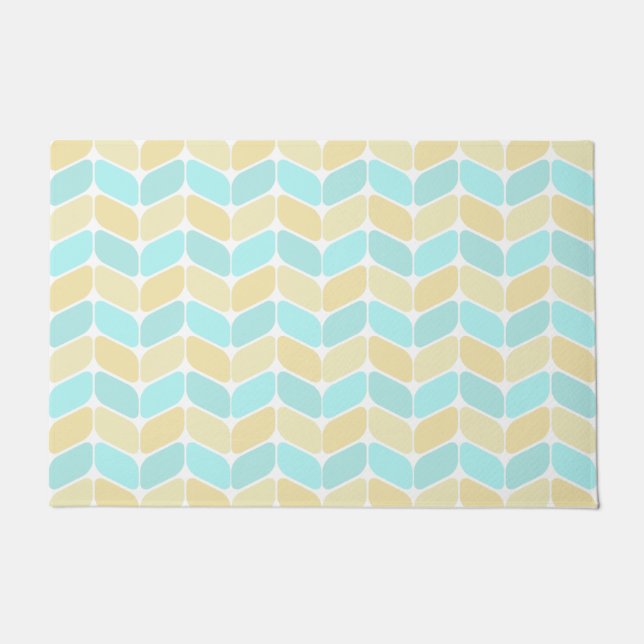 Felpudo Vintage Diagonal Rectangles Sandy Beach (Anverso)