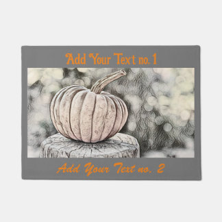 Felpudo Vintage Fall calabazas otoño color agua Thor