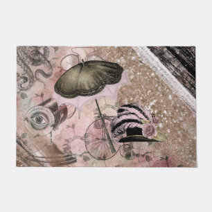 Felpudo Vintage Grunge Steampunk Glam Gorra victoriano