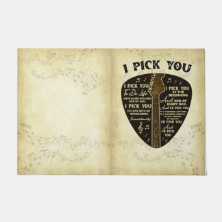 Felpudo Vintage I Pick You Doormat, Guitarist Present