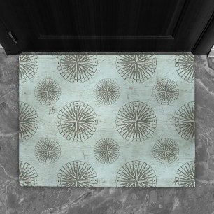 Felpudo Vintage Sea Shanty Ephemera de la brújula Steamp