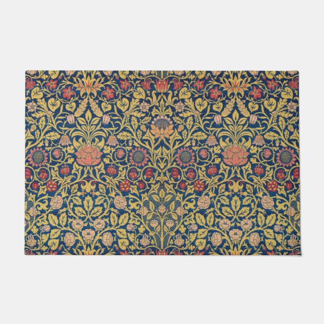 Felpudo Violeta brillante y Columbina (por William Morris) (Anverso)