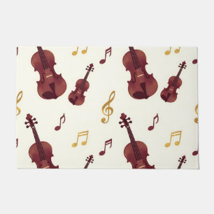 Felpudo Violines Musicales Patrón Sin Costuras