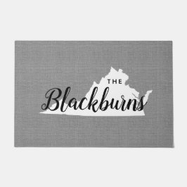 Felpudo Virginia Family Monogram State Doormat