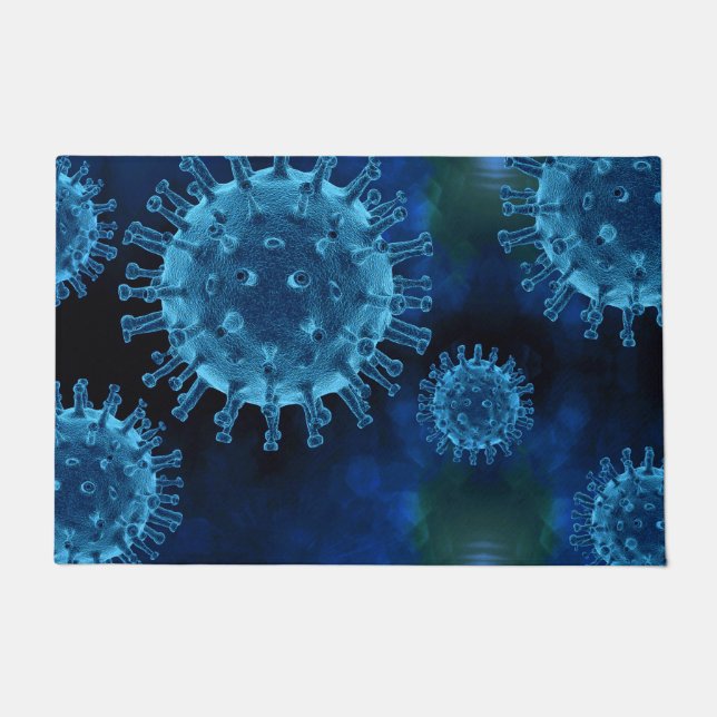 Felpudo Virus Covid Infección Alfombrilla de auto Patógena (Anverso)
