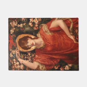 Felpudo Visión de Fiammetta (por Dante Gabriel Rossetti)