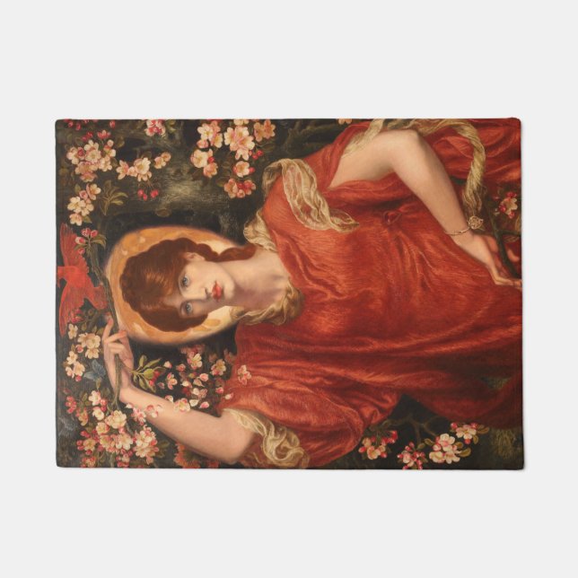Felpudo Visión de Fiammetta (por Dante Gabriel Rossetti) (Anverso)