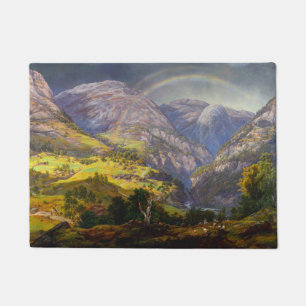 Felpudo Vista de Stalheim en Noruega (Johan Christian Dahl