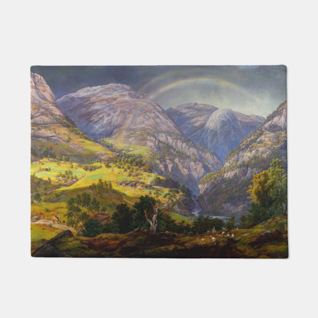 Felpudo Vista de Stalheim en Noruega (Johan Christian Dahl (Anverso)