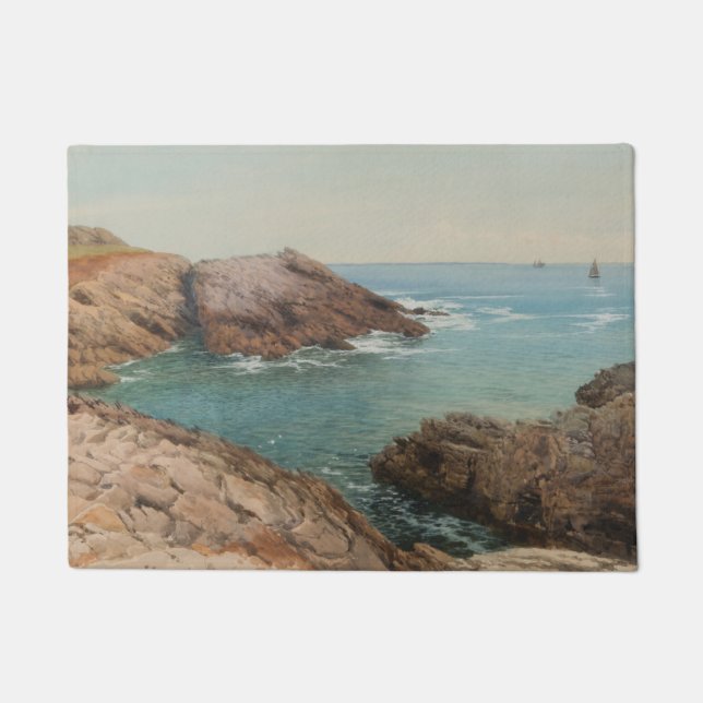 Felpudo Vistas al mar (paisaje costero) (mar) (Anverso)