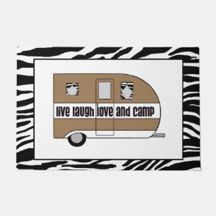 Felpudo "Viva, ríe, ama y campamento"