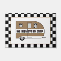"Viva, ríe, ama y campamento" Doormat