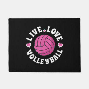 Felpudo Vive Ama el Voleibol Para Mujeres Chicas Voleibol 