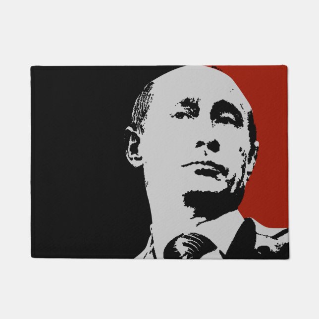 Felpudo Vladimir Putin rojo (Anverso)