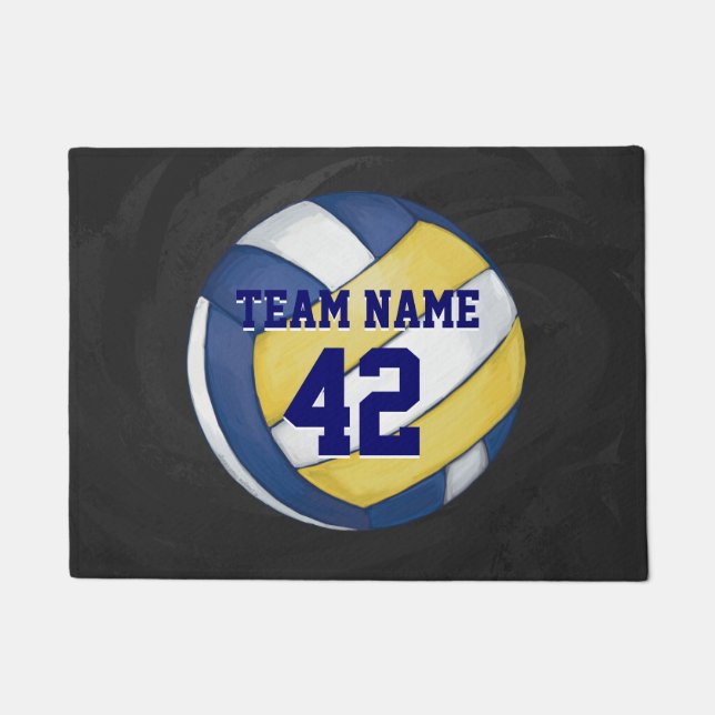 Felpudo Voleibol pintado con nombre y número (Anverso)