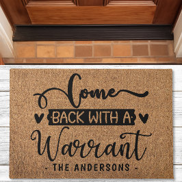 Felpudo Vuelve Con Un Burlap Doormat Gracioso