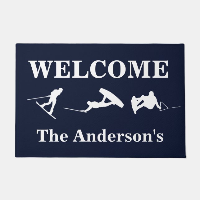 Felpudo Wakeboarding personalizó el Doormat (Anverso)