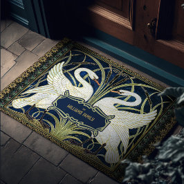 Felpudo Walter Crane Rush Iris Decoración Art Nouveau Vint