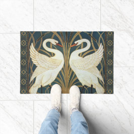 Felpudo Walter Crane Swan, Rush E Iris Art Nouveau