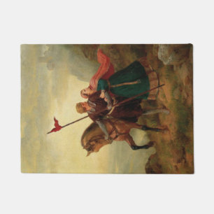 Felpudo Walther y Hildegund huyendo con su caballo