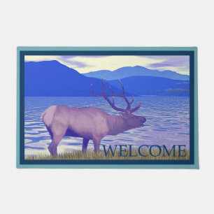 Felpudo Wapiti (Elk) Junto Al Lago - Bienvenidos