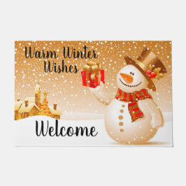 Felpudo Warm Winter Wire Snowman