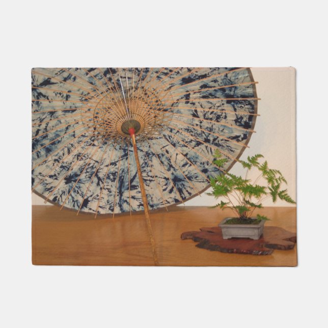 Felpudo Washington DC del árbol del paraguas japonés y de (Anverso)