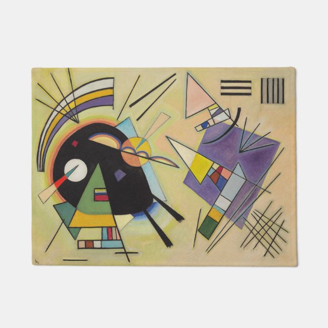 Felpudo WASSILY KANDINSKY - Negro y violeta (Anverso)