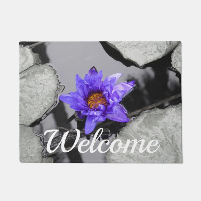 Felpudo Water Lily Welcome Doormat (Anverso)