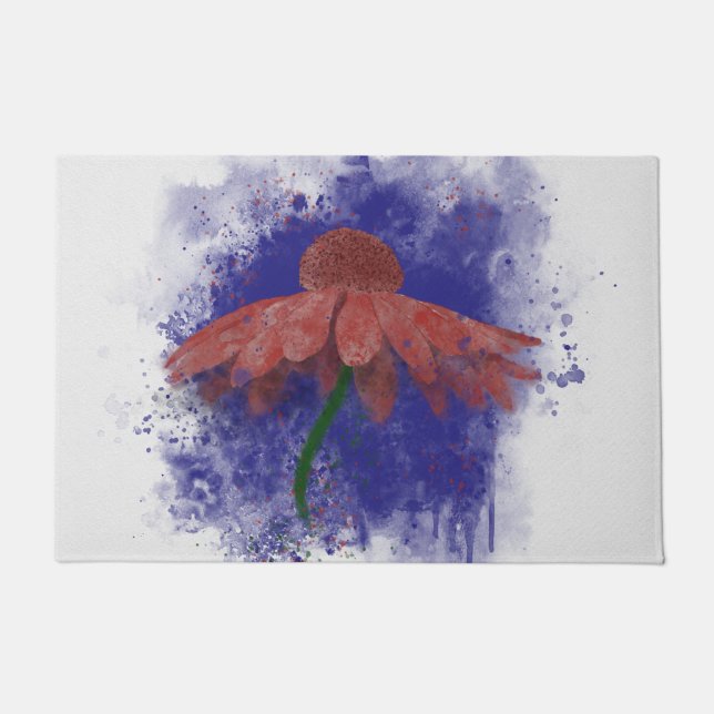 Felpudo Watercolor Coneflower (Anverso)