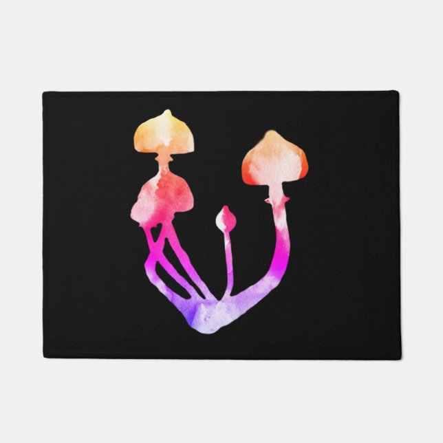 Felpudo Watercolor Mushrooms Magic (Anverso)