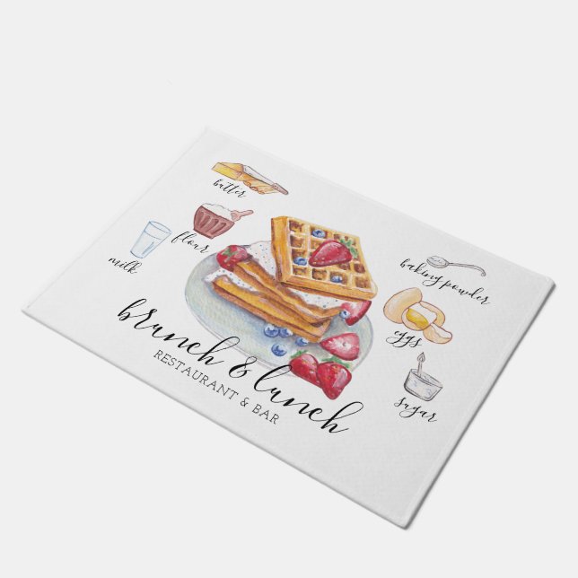 Felpudo Watercolor Receta Waffle restaurante Business (Angular)