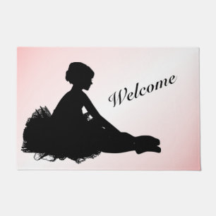 Felpudo Weary Ballerina Personalizada con Nombre Rosa