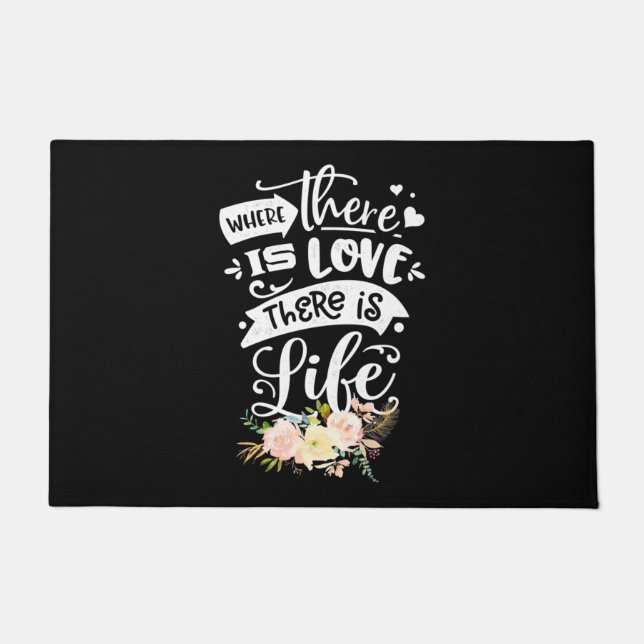 Felpudo Wedding Gift | There Is Love There Is Life (Anverso)