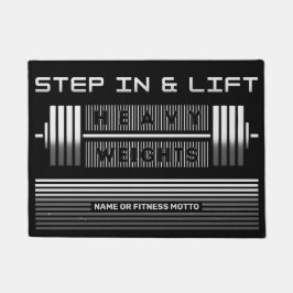 Felpudo Weightlifter Barbell Diseño de gimnasio