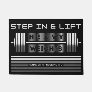 Felpudo Weightlifter Barbell Diseño de gimnasio