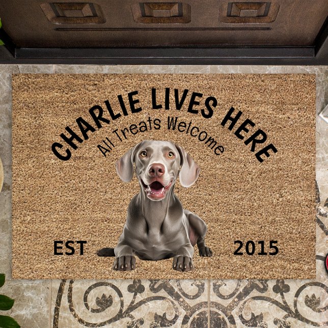 Felpudo Weimaraner Personalizado Perro Lover Doormat (Subido por el creador)