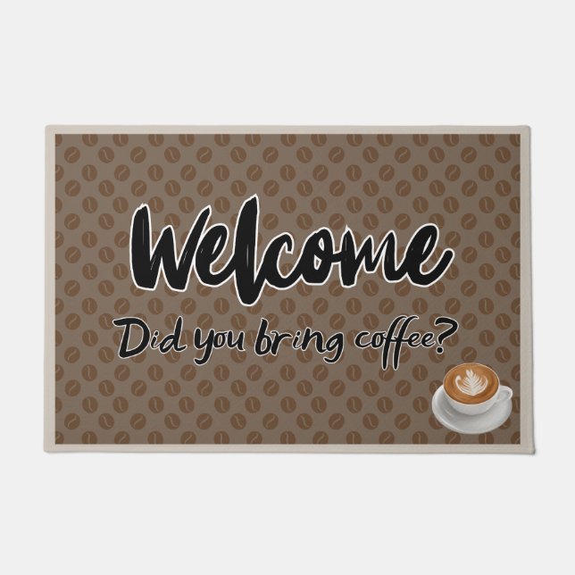 Felpudo Welcom ¿Has traído café? (Anverso)